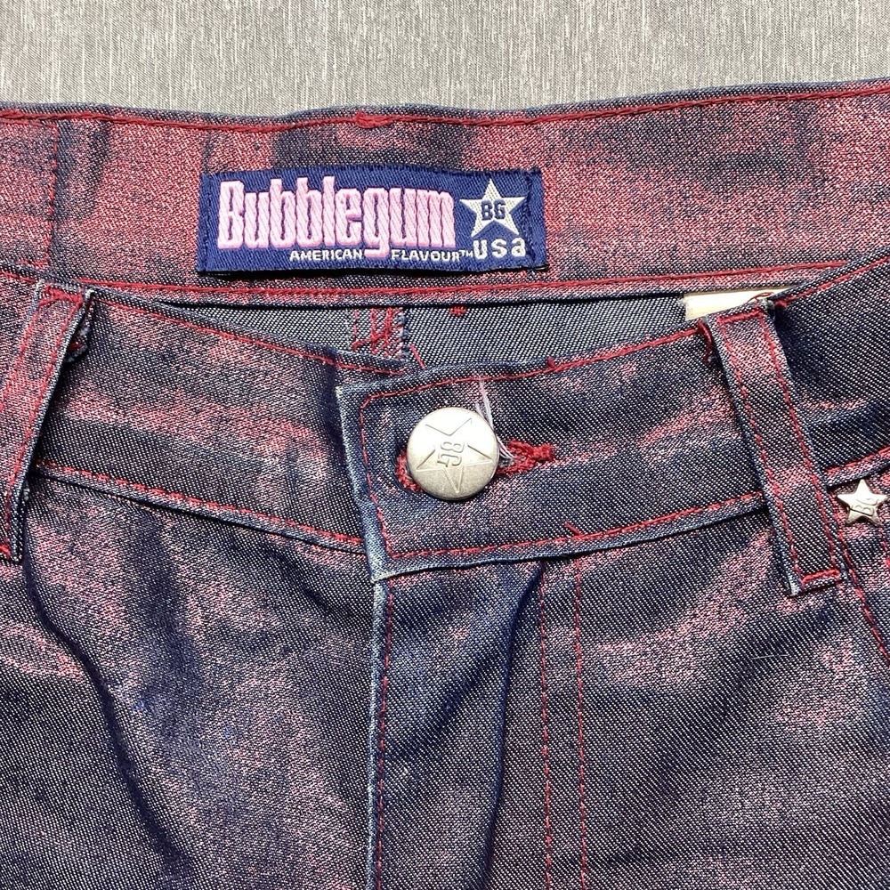 Vintage Y2K Bubblegum Pants Size 5/6 Metallic Pink Purple